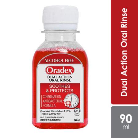 Oradex Dual Action Oral Rinse 90ml