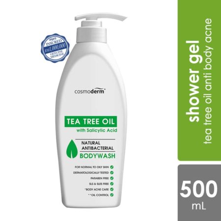 Cosmoderm Tea Tree Oil Shower Gel 500ml | Relieves Pain and Irritated Skin