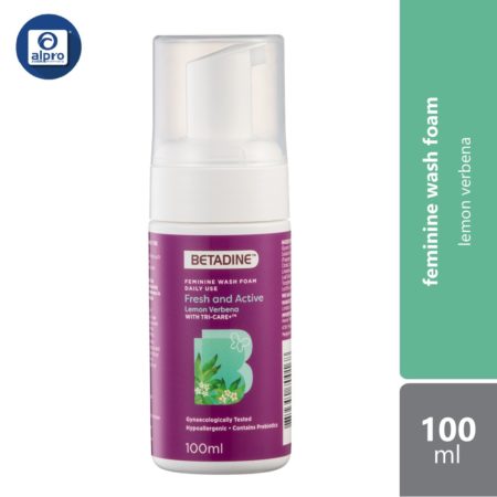 Betadine Feminine Wash Foam Fresh & Active 100ml | Soothe and Calm Sensitive Skin