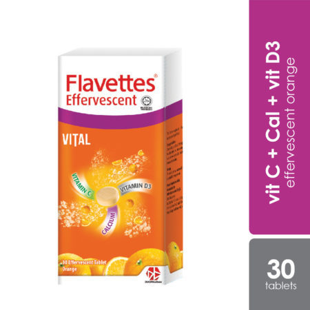Flavettes Vital Effervescent Orange 30s | Bone Health