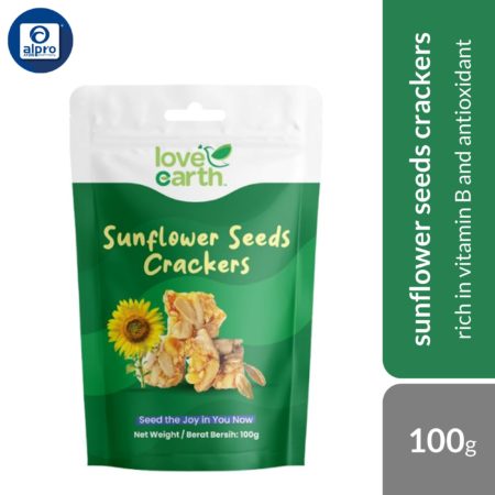 Love Earth Sunflower Seed Crackers 100g | Rich in Vitamin B and Antioxidant
