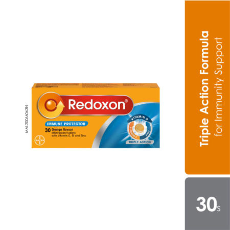 Redoxon Orange Triple Action Effervescent Vitamin C 30s | Suports Healthy Immune System