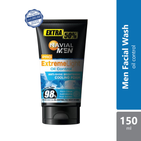 Navial Men Pro Extreme Light Oil Control Cooling Foam 150ml | Cleans Away Impurities