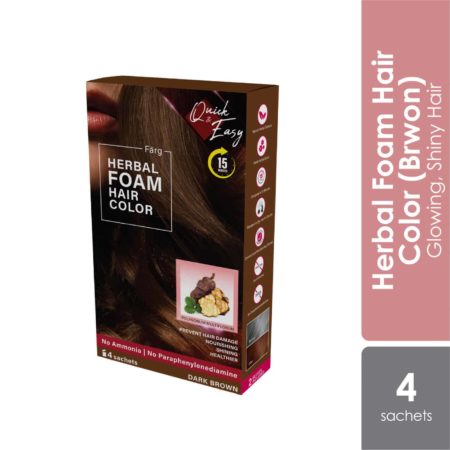 Farg Herbal Foam Hair Color Dark Brown 4x20ml | Hair Dye