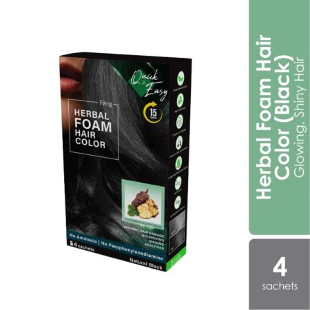 Farg Herbal Foam Hair Color (Natural Black) 4x20ml | Hair Dye