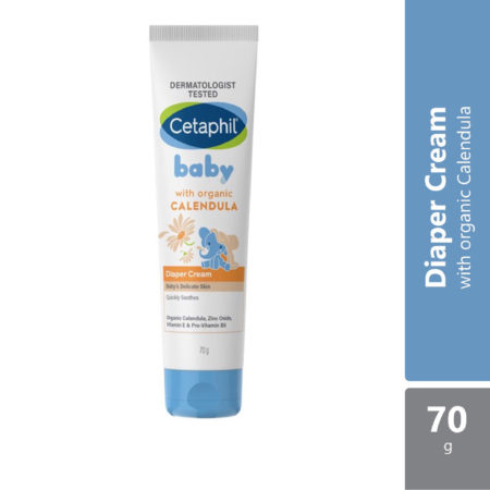 Cetaphil Baby Diaper Cream with Organic Calendula 70g | Soothing Baby Bottom
