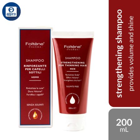Foltene Pharma Strengthening Shampoo for Thinning Hair Men 200mL | Provides Volume and Shine