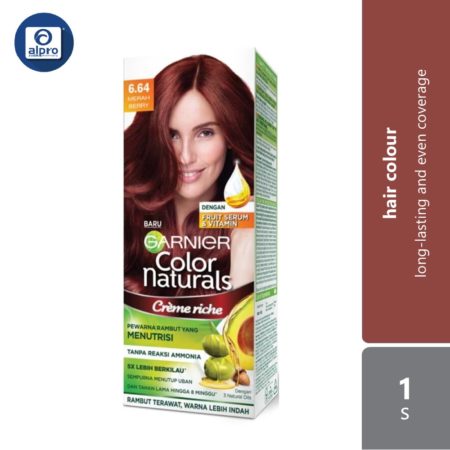 Garnier Color Natural Regular Asean Fashion Kit 6.64 Berry Red | Long-Lasting & Even Coverage