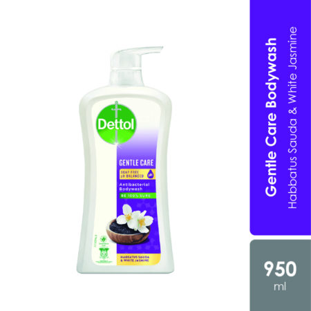 Dettol Shower Gel Gentle Care Habbatus Sauda & White Jasmine 950ml | Soap Free pH Balanced
