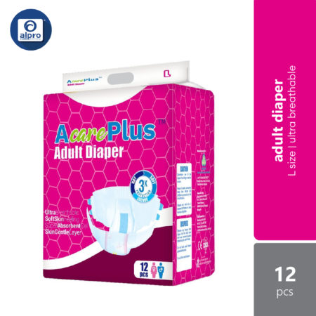 Acareplus Adult Diaper L Size 12s | Ultra Breathable & Absorbent