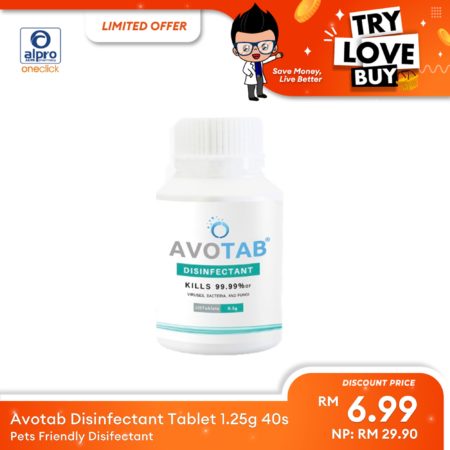 (TLB) Avotab Disinfectant Tablet 0.5g 100s | Pets Friendly Disifectant