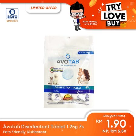 (TLB) Avotab Disinfectant Tablet 1.25g 7s | Pets Friendly Disifectant