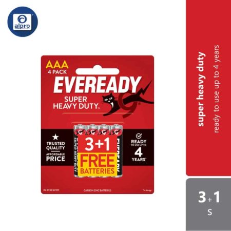 Eveready Super Heavy Duty 3 Free 1 (AAA/ AA)