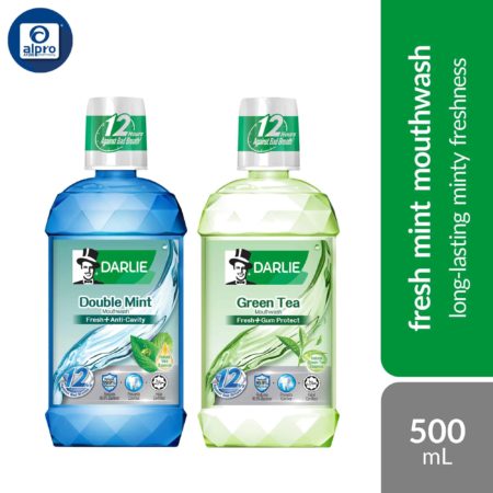 Darlie Mouth Rinse 500ml (Double Mint/ Green Tea) | Long Lasting Freshness