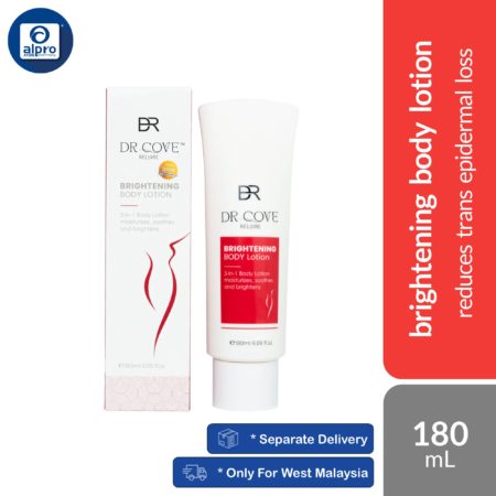 Dr Cove Reluire Brightening Body Lotion 3-In-1 Cream 180mL | Reduces Trans Epidermal Loss