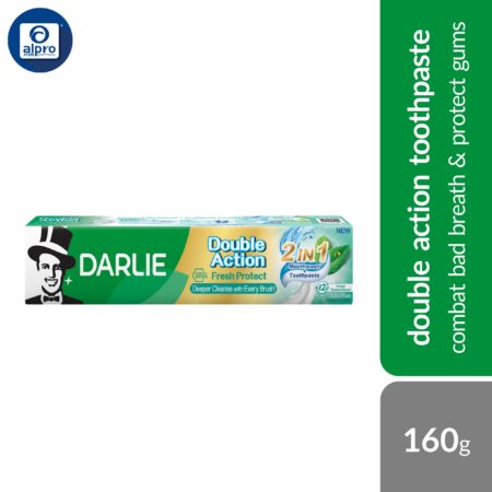 Darlie Toothpaste Double Action Fresh Protect 2-in-1 160g | Combat Bad Breath & Protect Gums