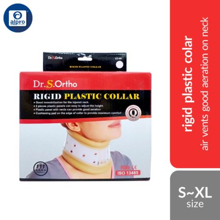 Dr.S.Ortho Rigid Plastic Collar CC-05 (S/ M/ L/ XL) | Air Vents Good Aeration On Neck
