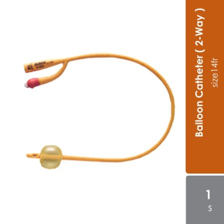 (B)Foley Balloon Catheter 2-Way Size 14fr 1s