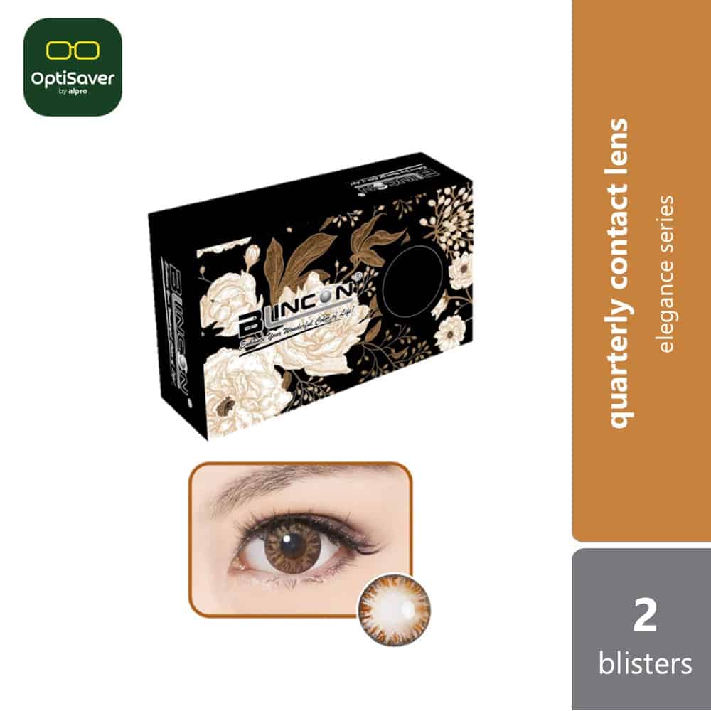 [Pre-Order] Blincon Elegance Color Lens 90D 2s | Quarterly Contact Lenses [Topaz Brown]