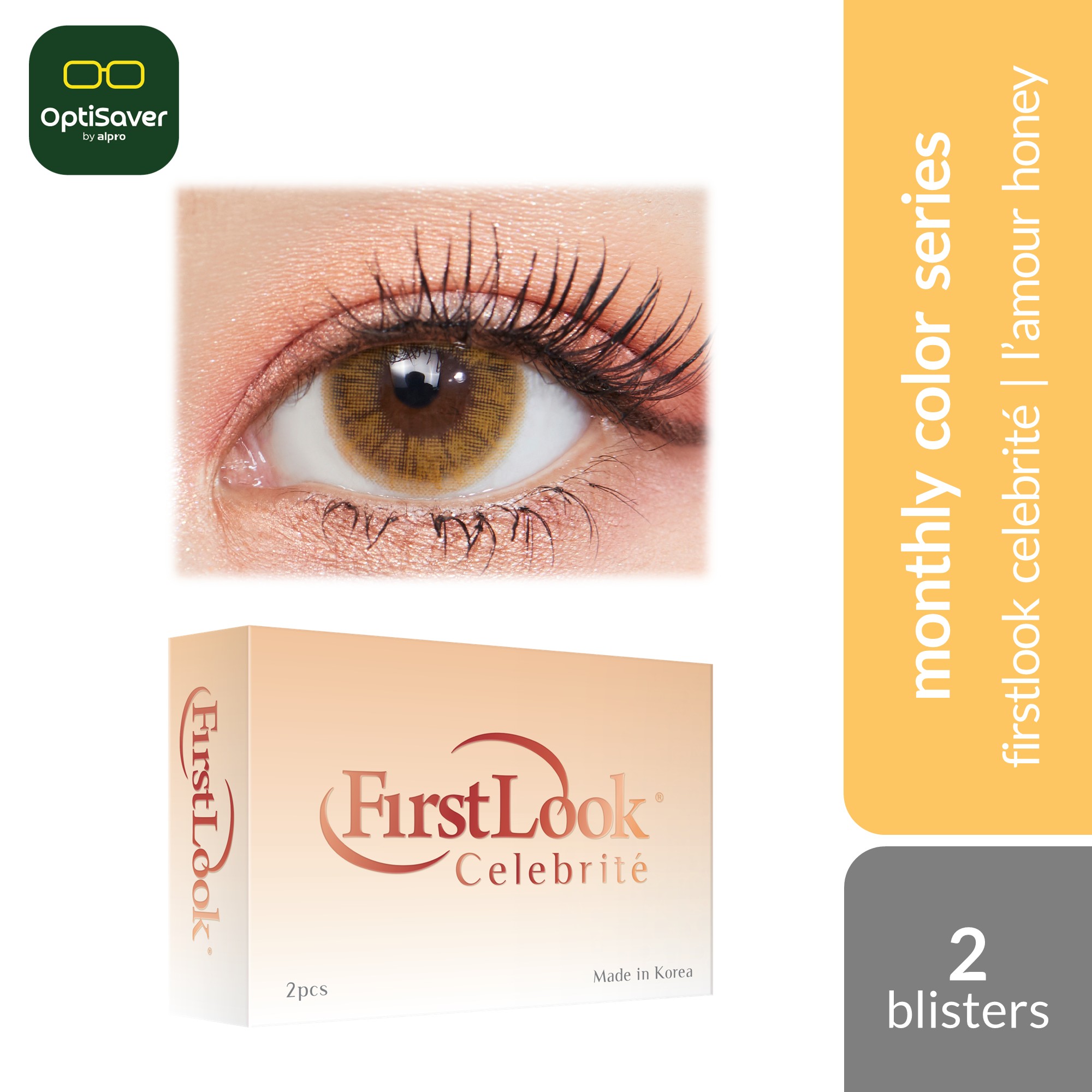 [Pre-Order] Bionics Firstlook Celebrité 30D 2s | Monthly Contact Lenses [L’ Amour Honey]