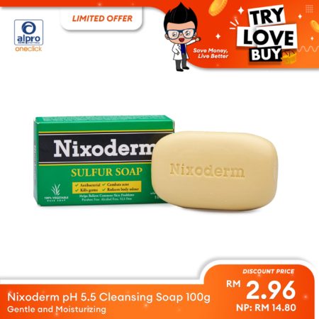 (TLB) Nixoderm Sulfur Soap 100g | Protect Skin from Bacteria