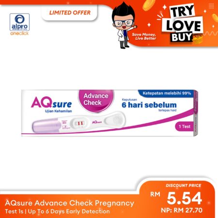 (TLB) AQsure Advance Check Pregnancy Test 1s | Up To 6 Days Early Detection