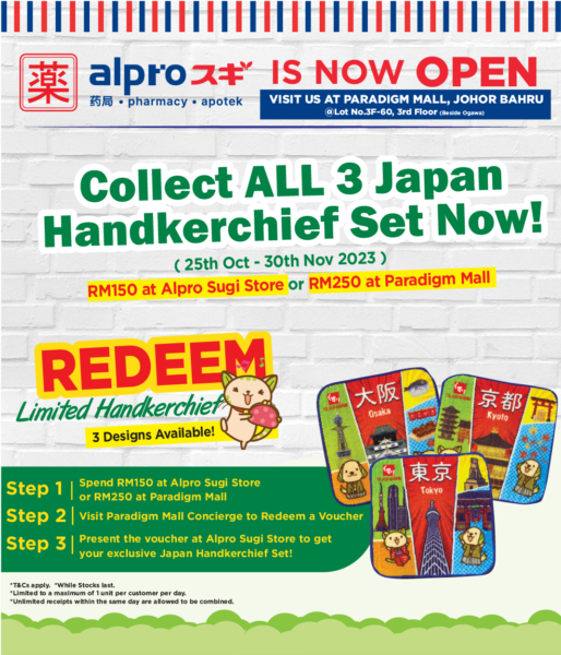 Alpro Japan Store – Opening Lifestyle_Japan Handkerchief Paradigm Mall Alpro Japan Store - Opening Lifestyle_Japan Handkerchief Paradigm Mall