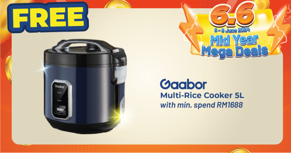Buyer Guide Storewide Free Gift - Gaabor Multi Cooker